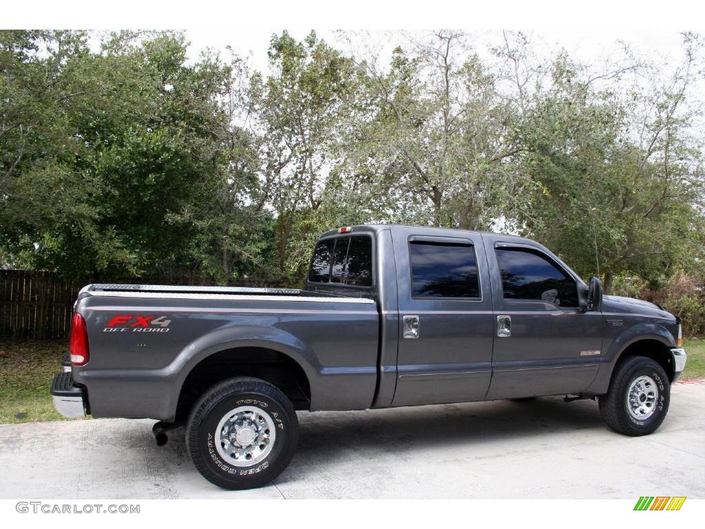 2004 F250 Super Duty FX4 Crew Cab 4x4 - Dark Shadow Grey Metallic / Medium Flint photo #13