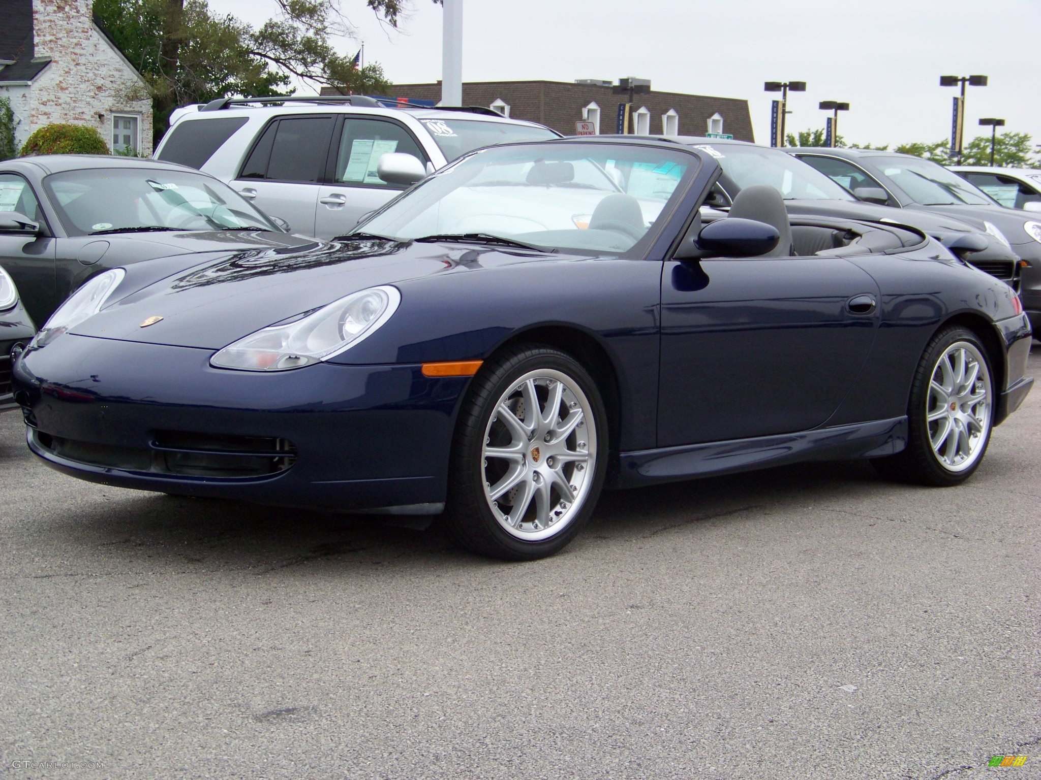 2001 911 Carrera 4 Cabriolet - Blue / Light Grey Leather photo #1