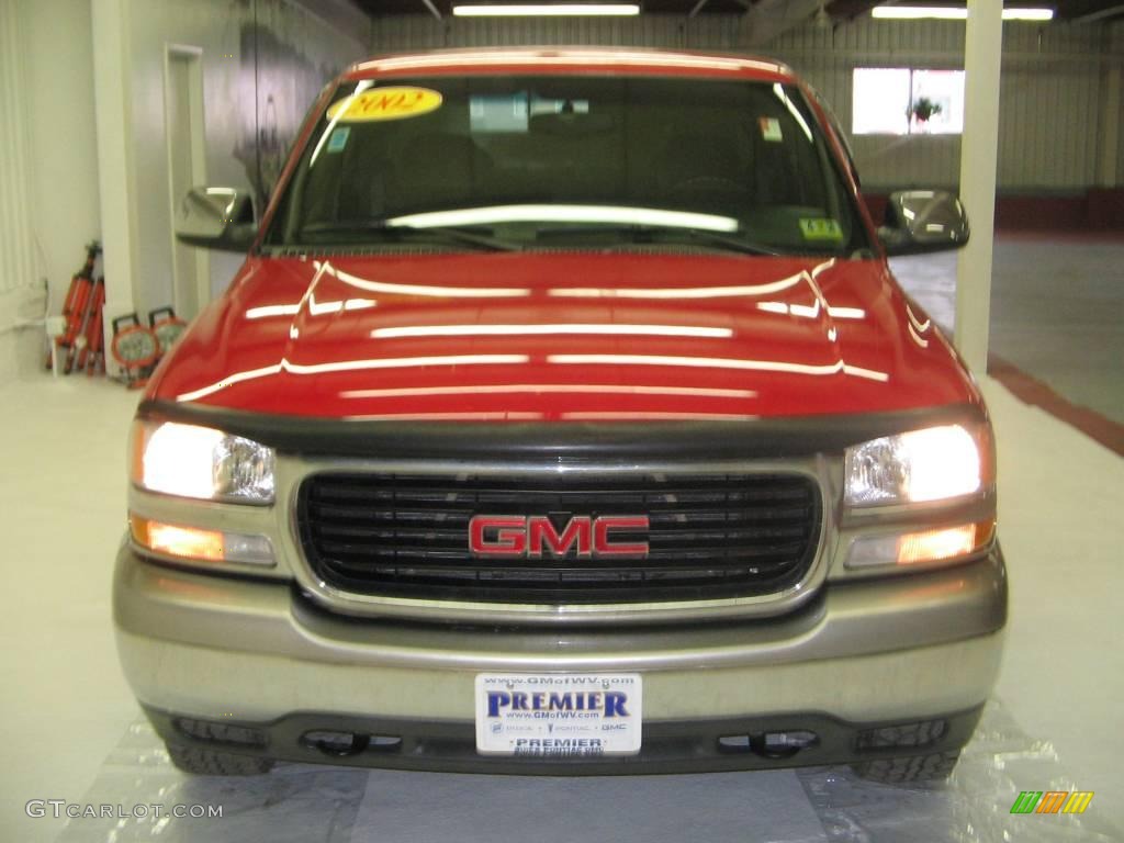 2002 Sierra 1500 SLE Extended Cab 4x4 - Fire Red / Graphite photo #1