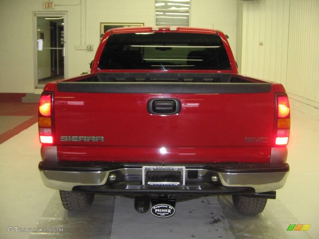 2002 Sierra 1500 SLE Extended Cab 4x4 - Fire Red / Graphite photo #5