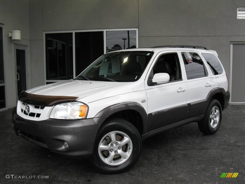 Classic White Mazda Tribute