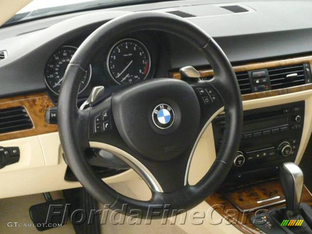 2007 3 Series 335i Coupe - Black Sapphire Metallic / Cream Beige photo #16