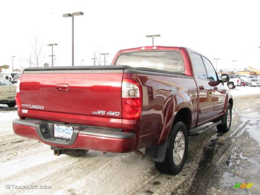 2006 Tundra Limited Double Cab 4x4 - Salsa Red Pearl / Taupe photo #6