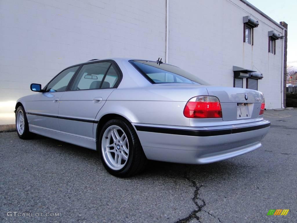 2001 7 Series 740iL Sedan - Titanium Silver Metallic / Grey photo #9