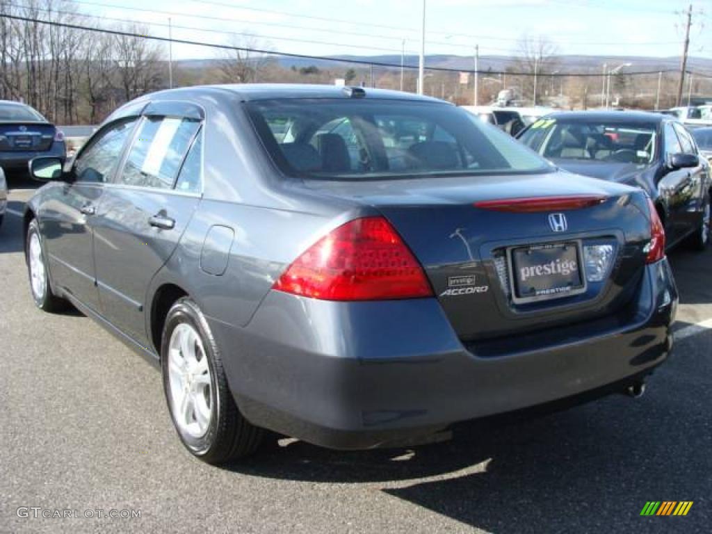 2007 Accord EX-L Sedan - Graphite Pearl / Gray photo #4