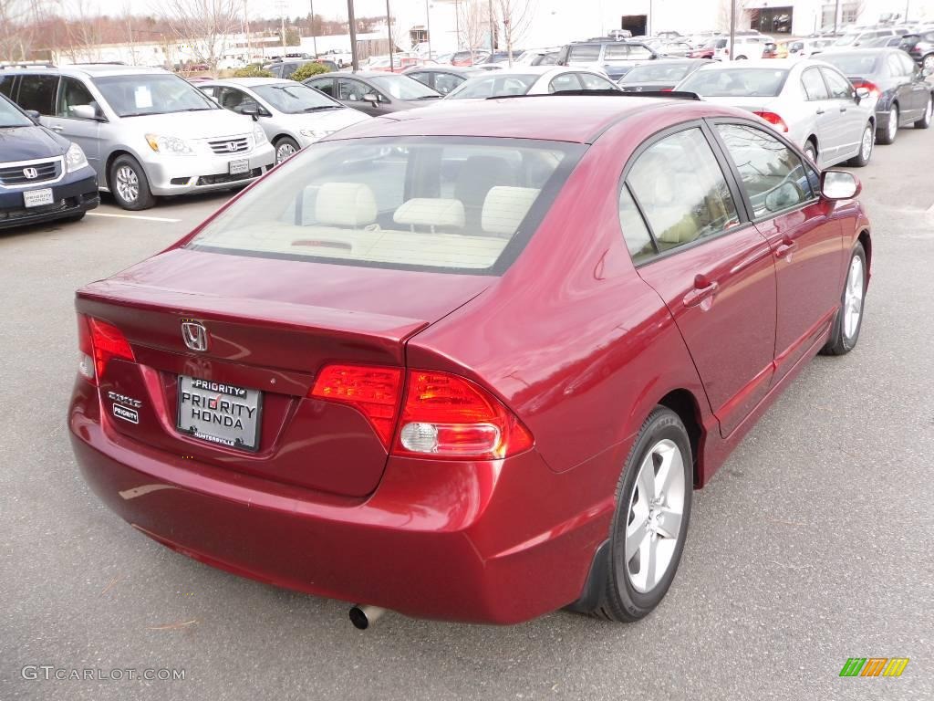 2006 Civic EX Sedan - Tango Red Pearl / Ivory photo #4