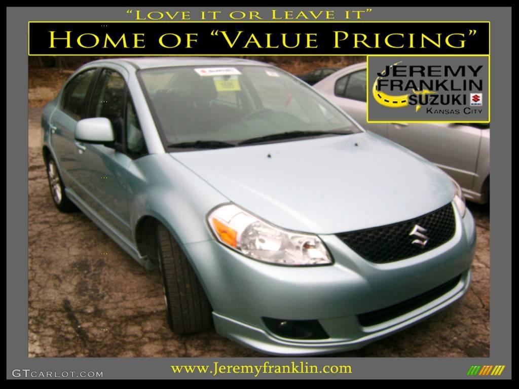 2009 SX4 Touring Sport Sedan - Vapor Blue Metallic / Black photo #1