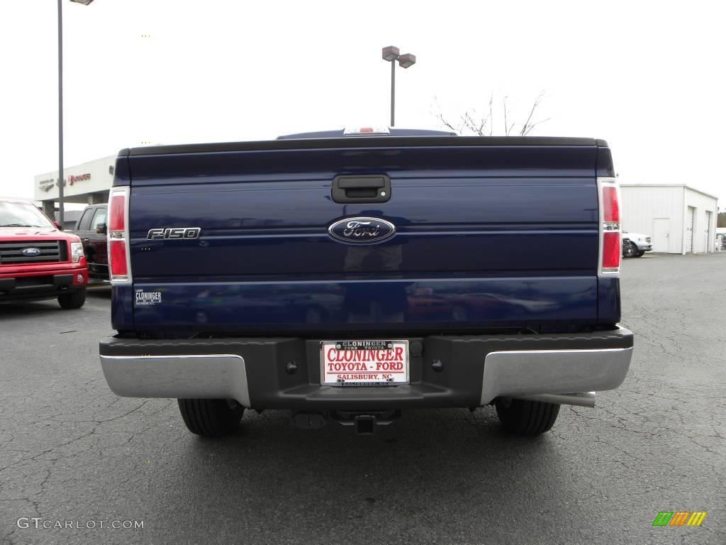 2010 F150 XLT SuperCab - Dark Blue Pearl Metallic / Medium Stone photo #4