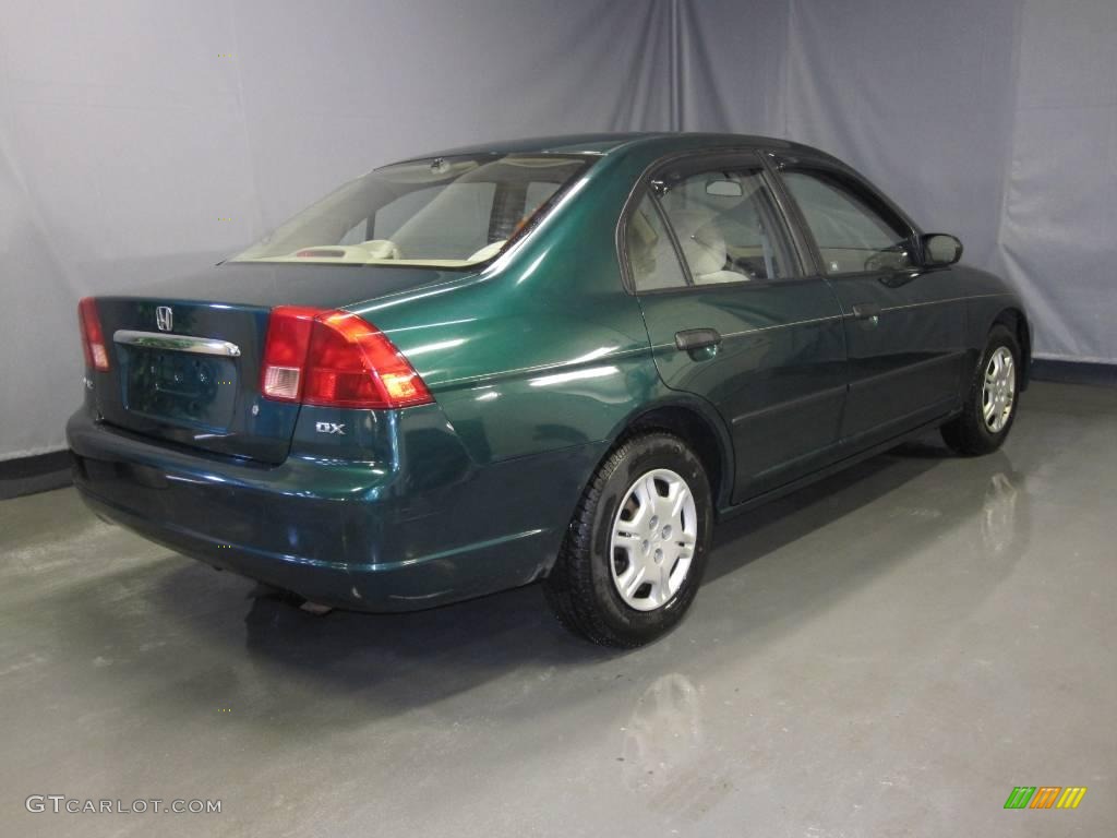 2001 Civic DX Sedan - Clover Green / Beige photo #3