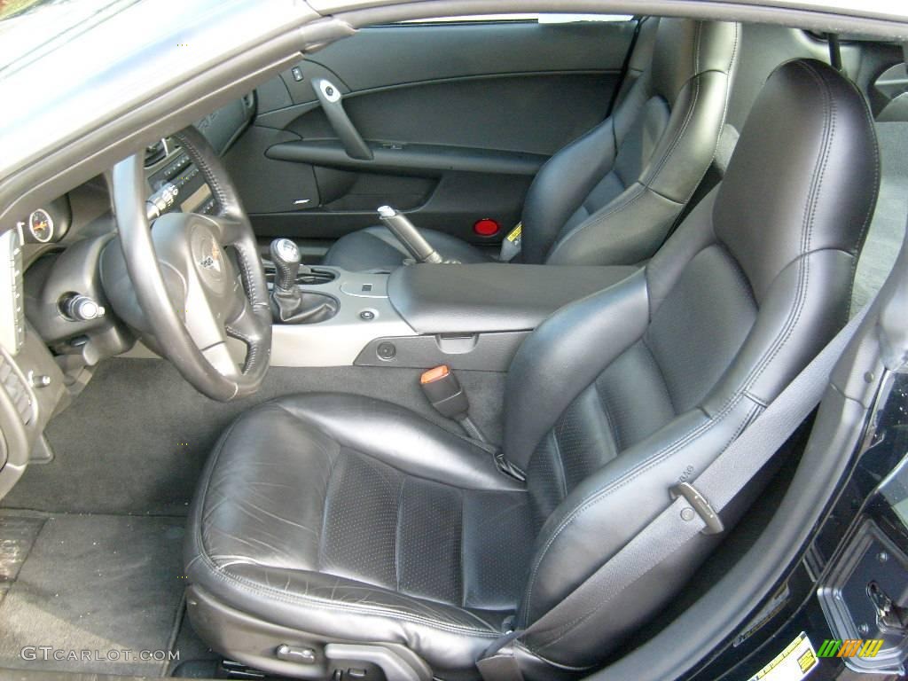 Ebony Interior 2005 Chevrolet Corvette Coupe Photo #25391638