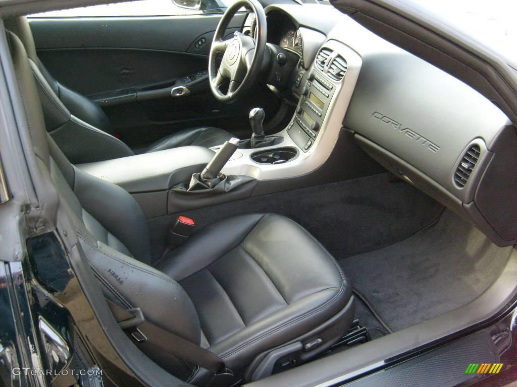 Ebony Interior 2005 Chevrolet Corvette Coupe Photo #25391665