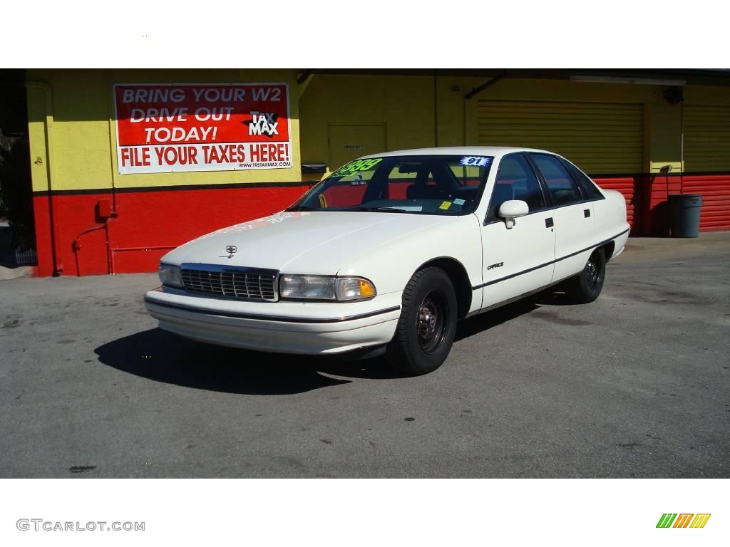 1991 Caprice Sedan - White / Blue photo #1