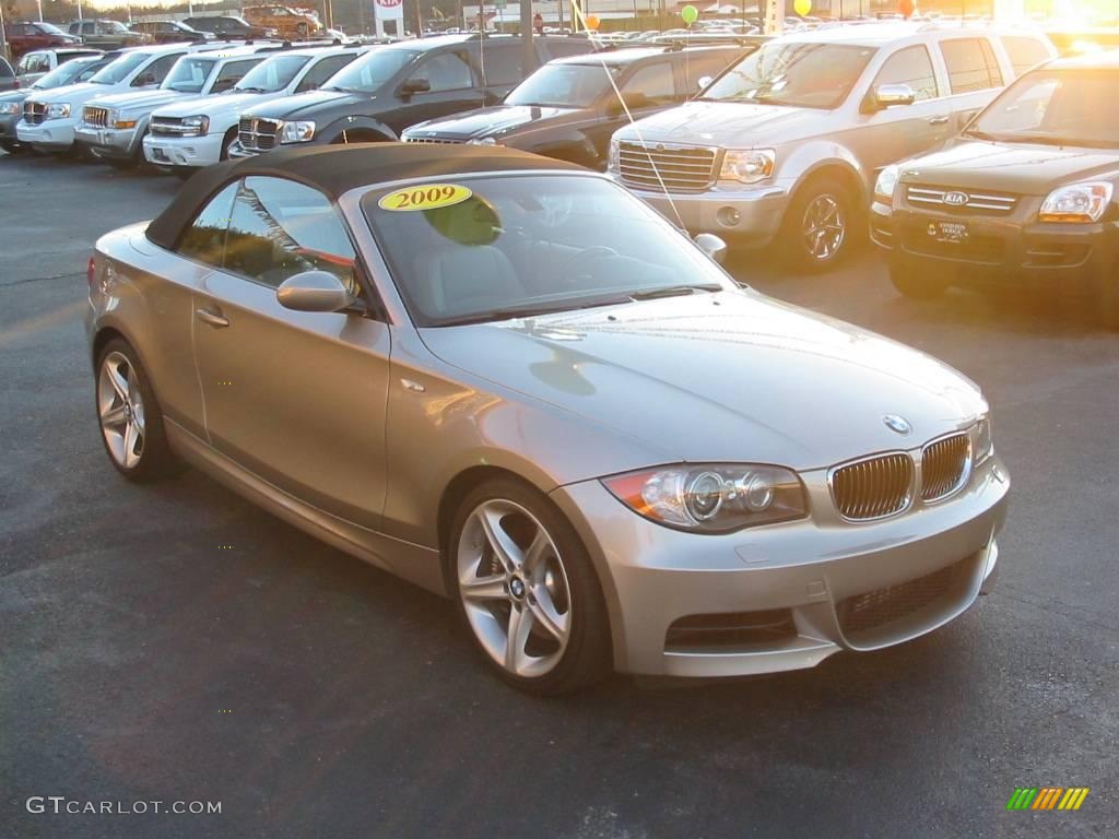 2009 1 Series 135i Convertible - Cashmere Silver Metallic / Taupe photo #6