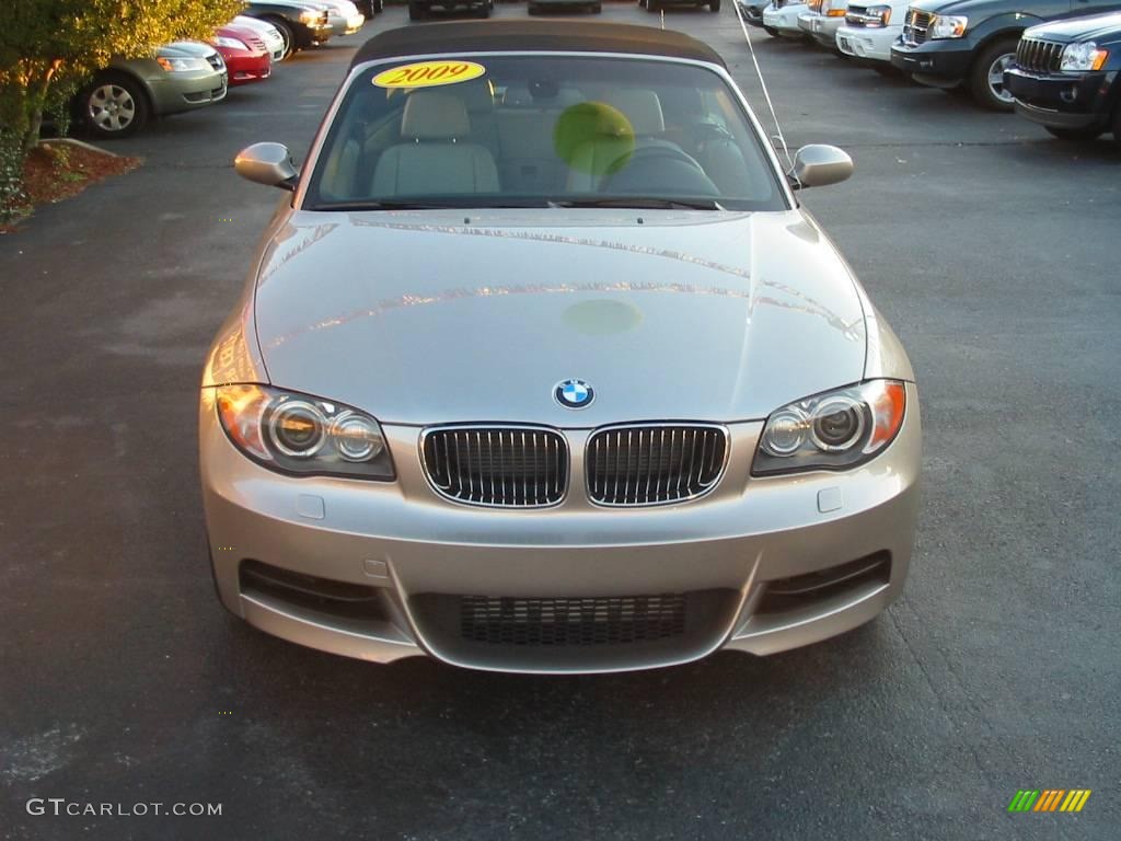 2009 1 Series 135i Convertible - Cashmere Silver Metallic / Taupe photo #7