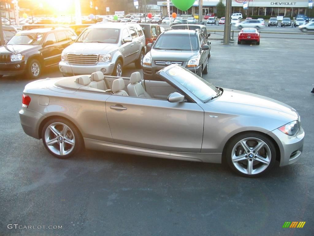 2009 1 Series 135i Convertible - Cashmere Silver Metallic / Taupe photo #13