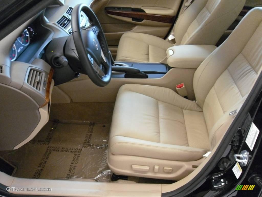 2010 Accord EX-L V6 Sedan - Crystal Black Pearl / Ivory photo #8