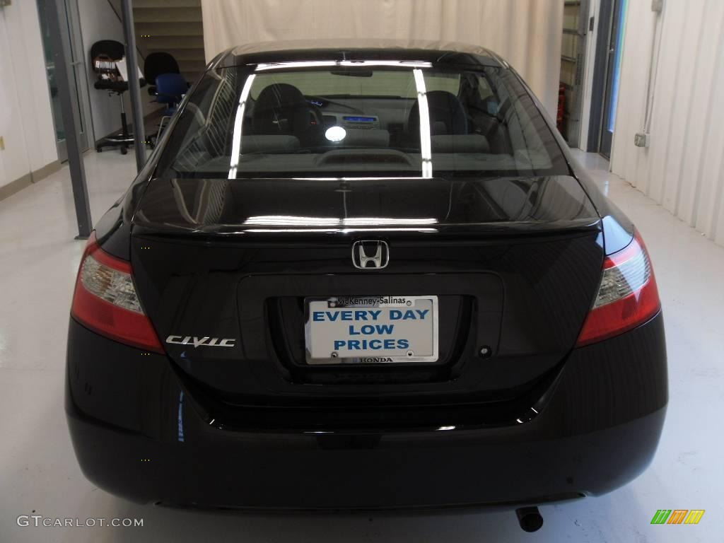 2010 Civic LX Coupe - Crystal Black Pearl / Gray photo #3