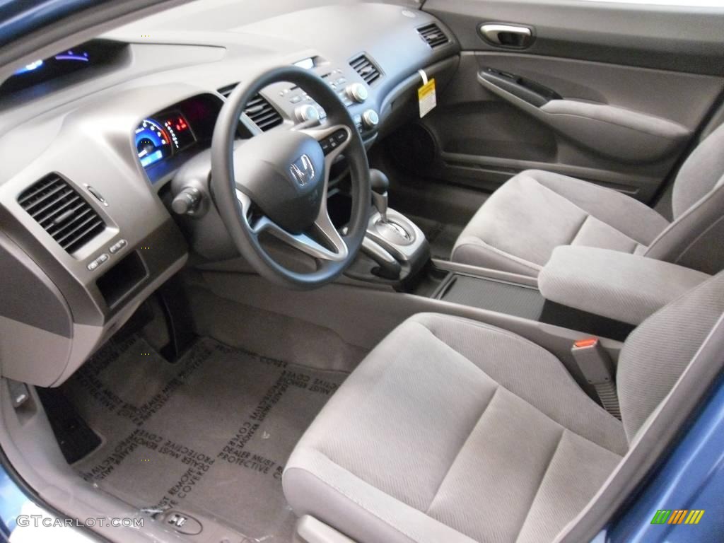 2010 Civic LX Sedan - Atomic Blue Metallic / Gray photo #12