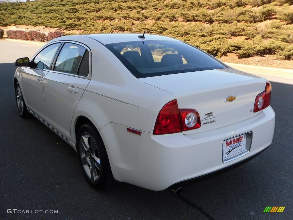 2008 Malibu LT Sedan - White / Titanium Gray photo #2