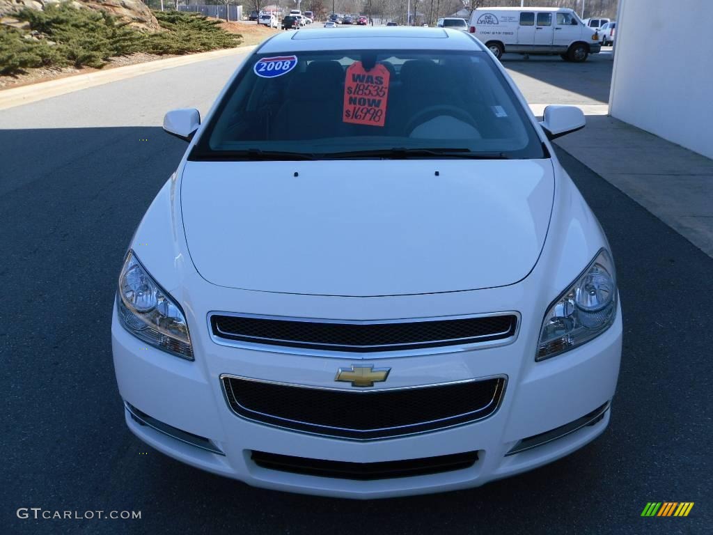 2008 Malibu LT Sedan - White / Titanium Gray photo #6