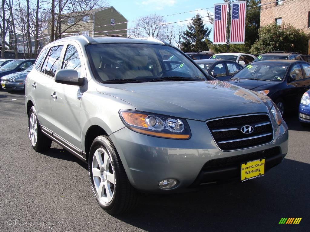 2008 Santa Fe Limited 4WD - Steel Gray / Beige photo #3