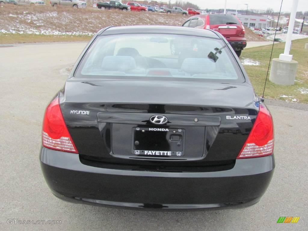 2006 Elantra GLS Sedan - Ebony Black / Gray photo #3