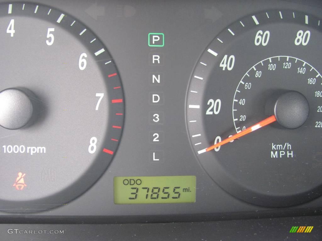 2006 Elantra GLS Sedan - Ebony Black / Gray photo #9