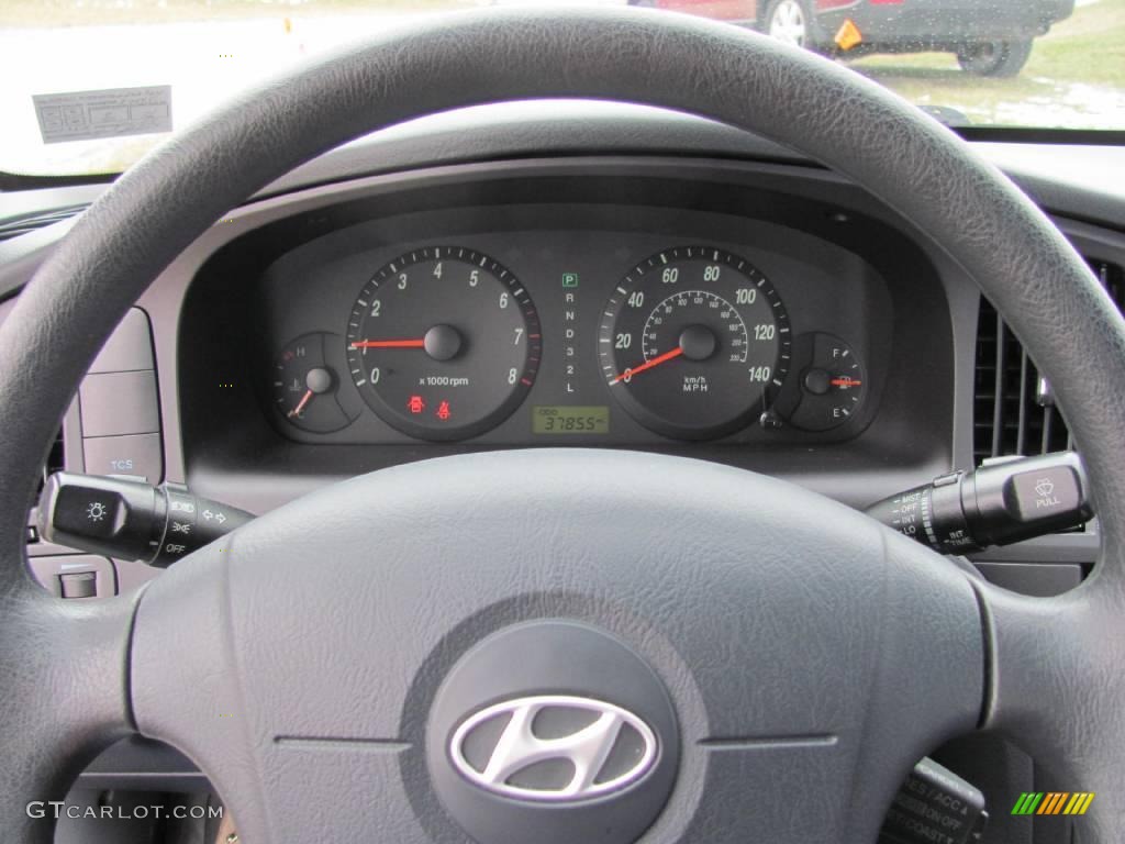 2006 Elantra GLS Sedan - Ebony Black / Gray photo #18