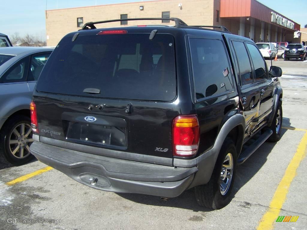 1999 Explorer XLS - Black Clearcoat / Medium Graphite Grey photo #3