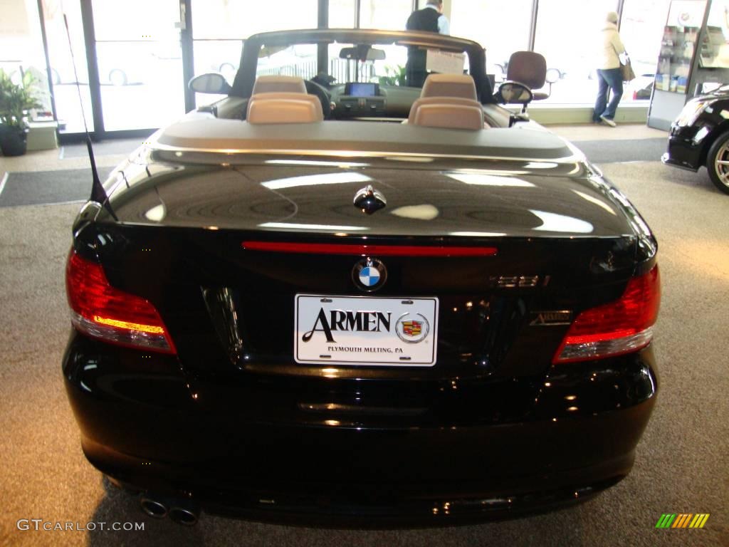 2008 1 Series 128i Convertible - Black Sapphire Metallic / Grey photo #7