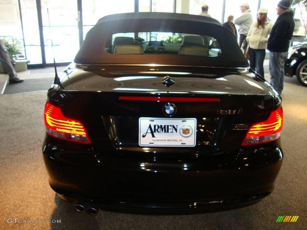 2008 1 Series 128i Convertible - Black Sapphire Metallic / Grey photo #33