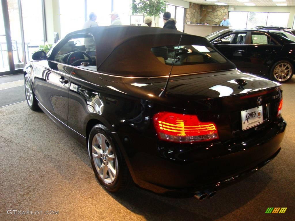2008 1 Series 128i Convertible - Black Sapphire Metallic / Grey photo #34