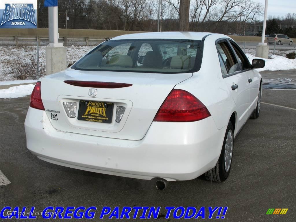 2006 Accord Value Package Sedan - Taffeta White / Ivory photo #7