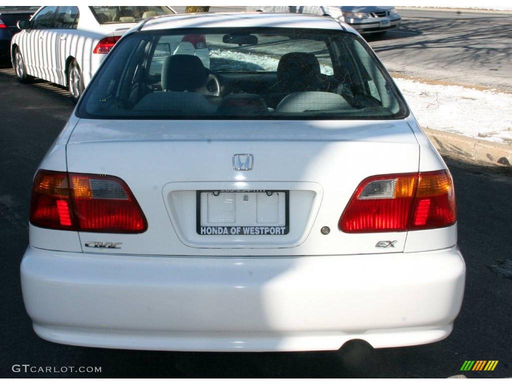 1999 Civic LX Sedan - Taffeta White / Gray photo #4