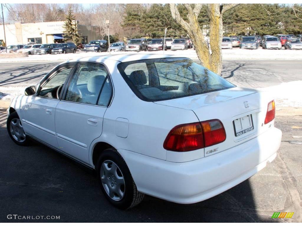 1999 Civic LX Sedan - Taffeta White / Gray photo #6