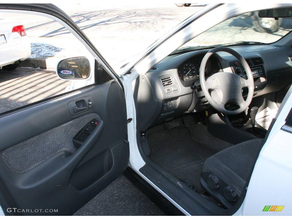 1999 Civic LX Sedan - Taffeta White / Gray photo #8