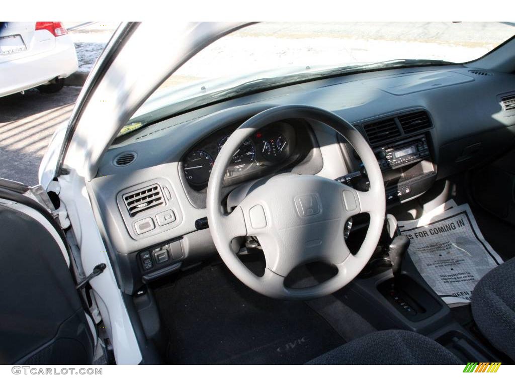 1999 Civic LX Sedan - Taffeta White / Gray photo #9