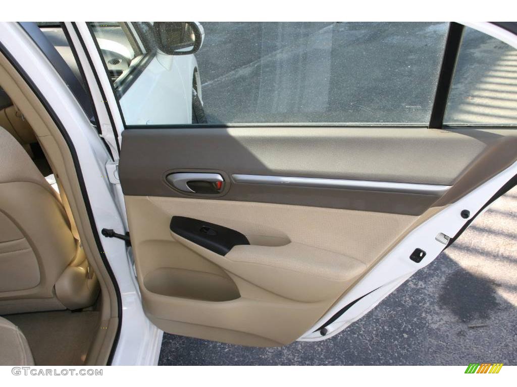 2007 Civic Hybrid Sedan - Taffeta White / Ivory photo #15