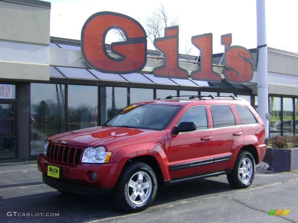 2006 Grand Cherokee Laredo 4x4 - Inferno Red Crystal Pearl / Khaki photo #1