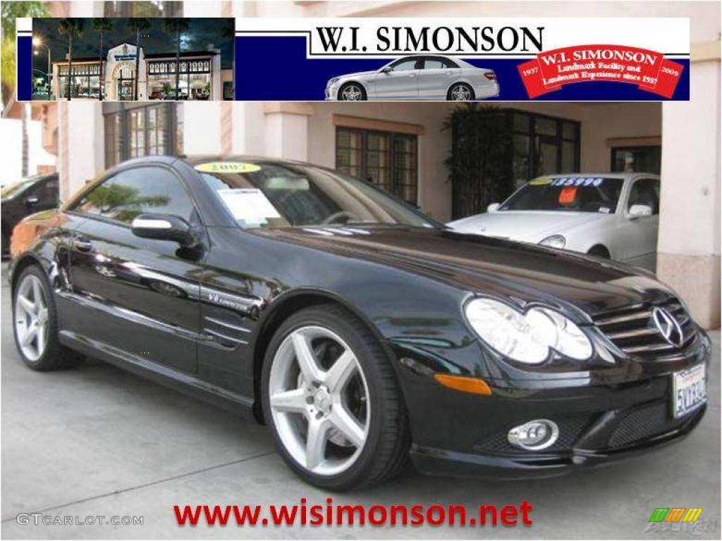 2007 SL 55 AMG Roadster - Black / Stone photo #1