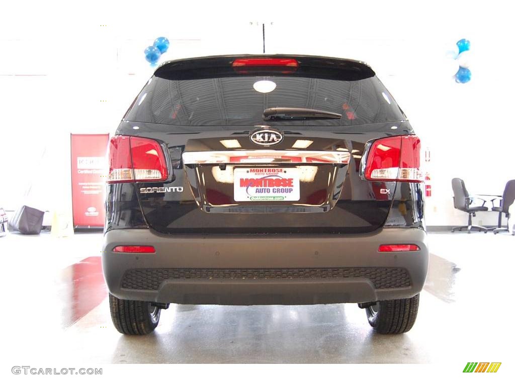 2011 Sorento EX AWD - Ebony Black / Black photo #6