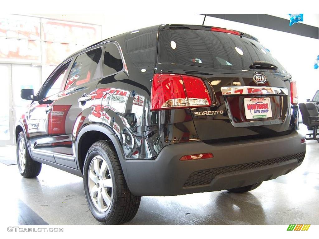 2011 Sorento LX AWD - Ebony Black / Gray photo #5