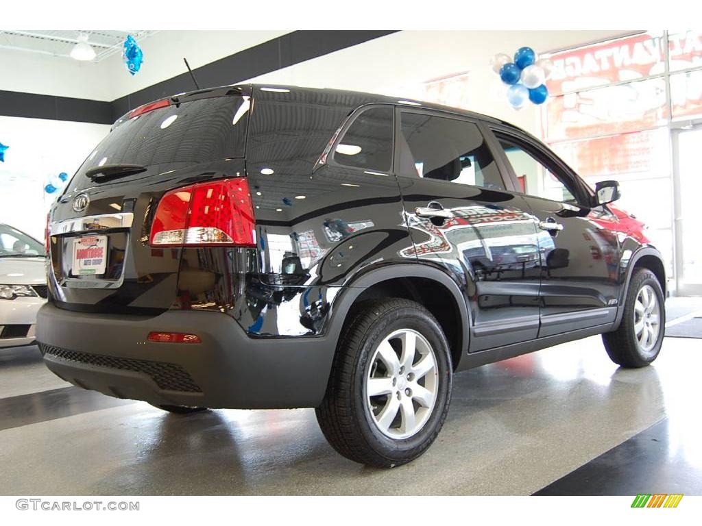 2011 Sorento LX AWD - Ebony Black / Gray photo #8