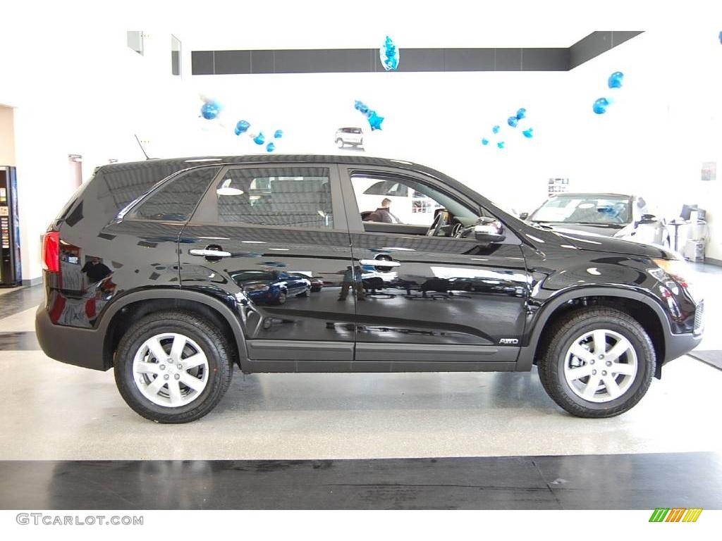 2011 Sorento LX AWD - Ebony Black / Gray photo #9