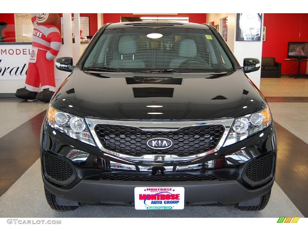 2011 Sorento LX AWD - Ebony Black / Gray photo #11