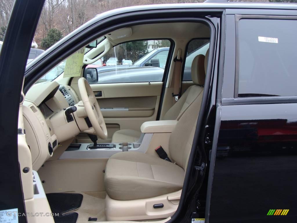 2009 Escape XLT V6 4WD - Black Pearl Slate Metallic / Camel photo #13