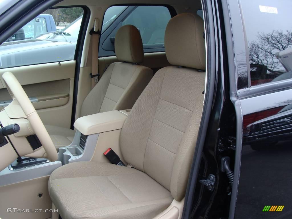 2009 Escape XLT V6 4WD - Black Pearl Slate Metallic / Camel photo #15