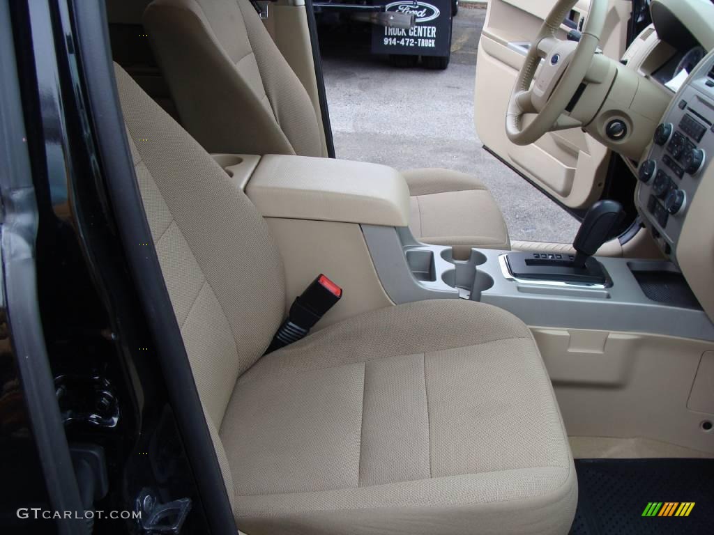 2009 Escape XLT V6 4WD - Black Pearl Slate Metallic / Camel photo #16