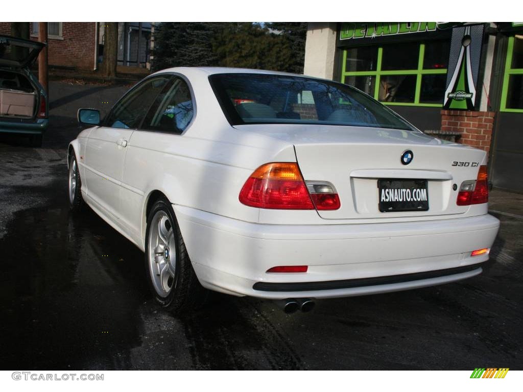 2001 3 Series 330i Coupe - Alpine White / Grey photo #4