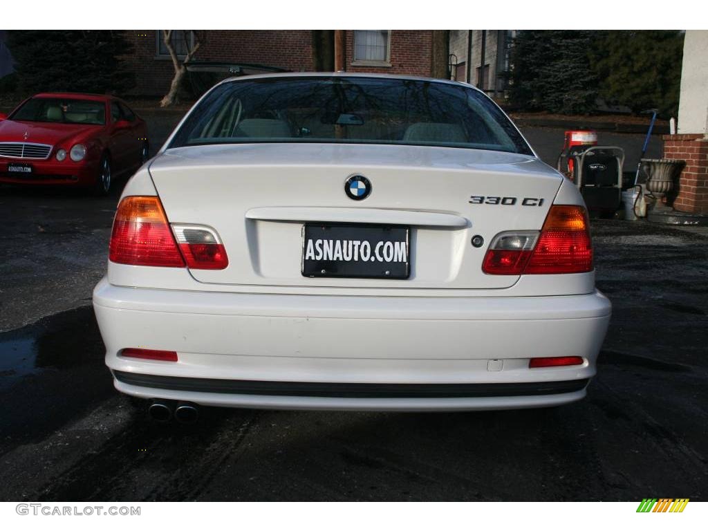 2001 3 Series 330i Coupe - Alpine White / Grey photo #5